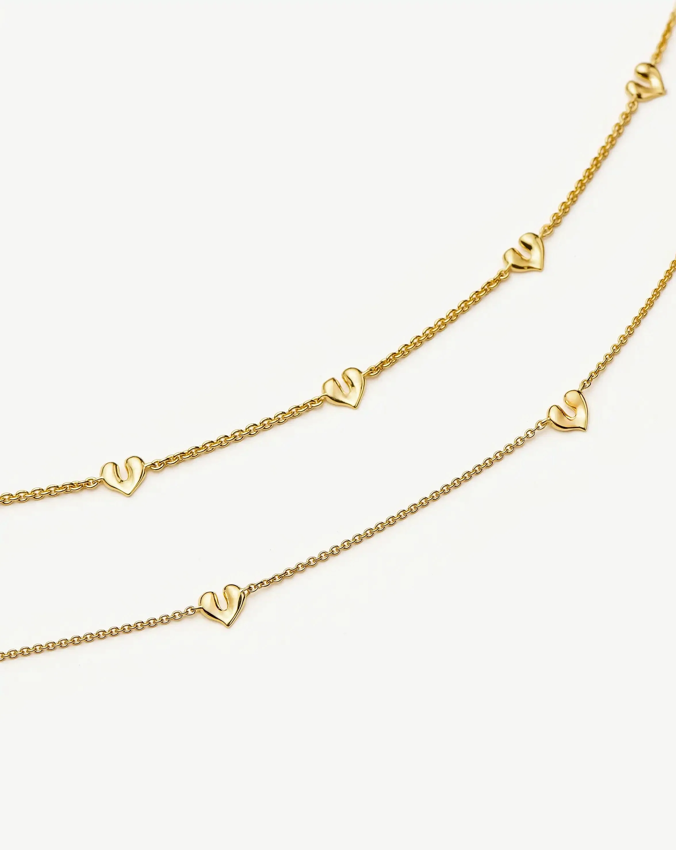 Molten Heart Mini Charm Choker & Bracelet Set | 18k Gold Vermeil - Image 5