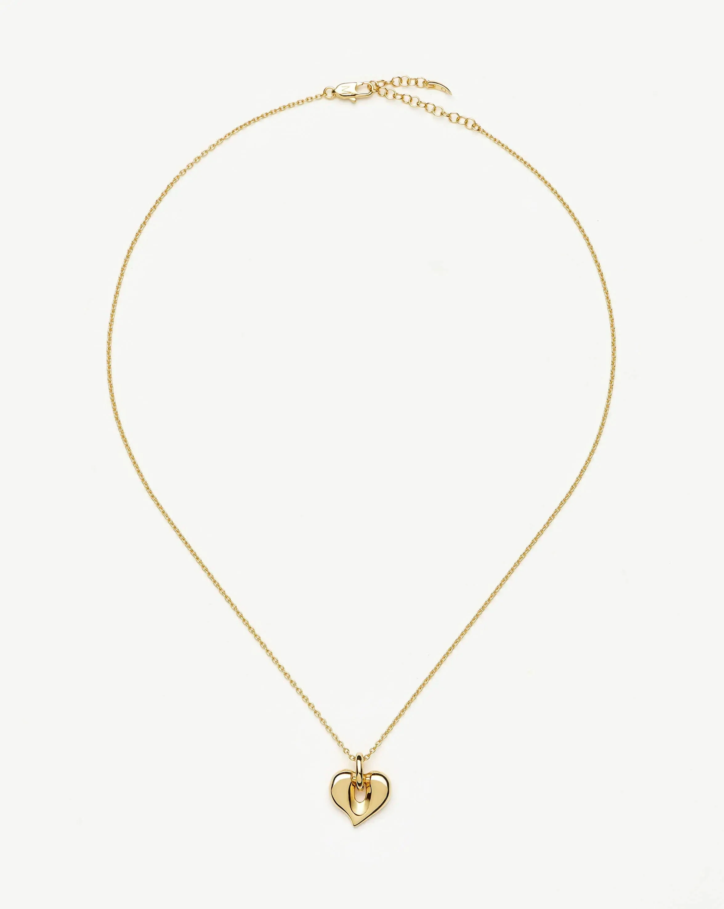 Molten Heart Pendant Necklace | 18k Gold Plated - Image 4