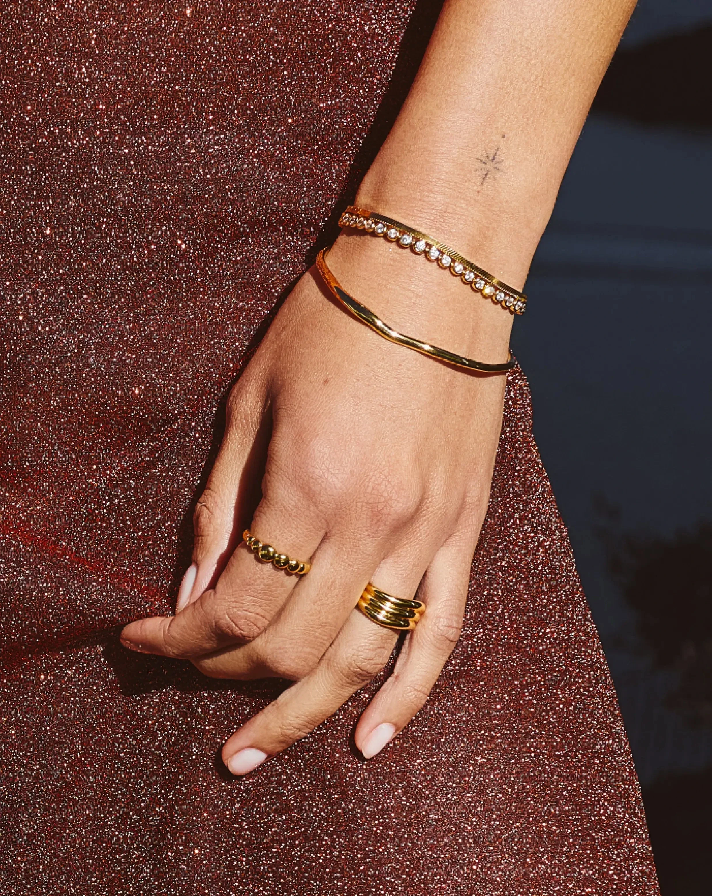 Molten Ripple Bangle | 18k Gold Vermeil - Image 2