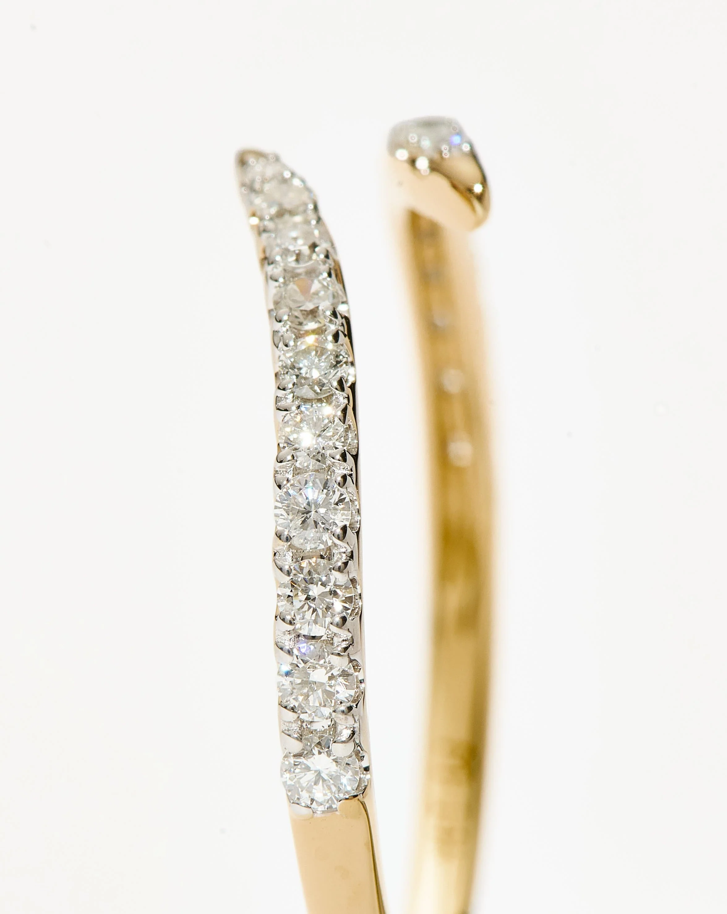 Solid Gold Open Claw Ring | 14k Solid Gold/Diamond - Image 4