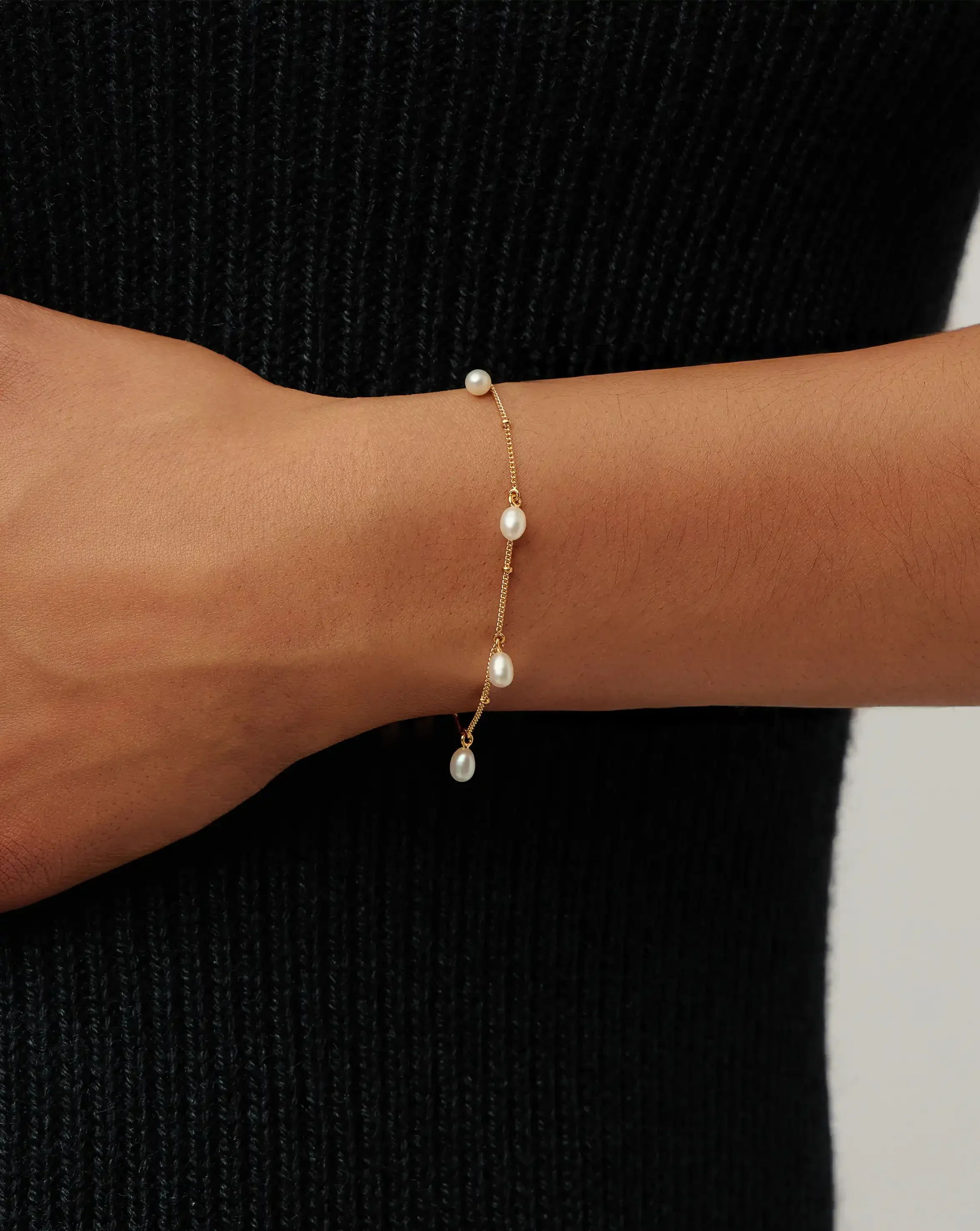 Pearl Baya Baroque Chain Bracelet | 18k Gold Vermeil/Pearl - Image 2