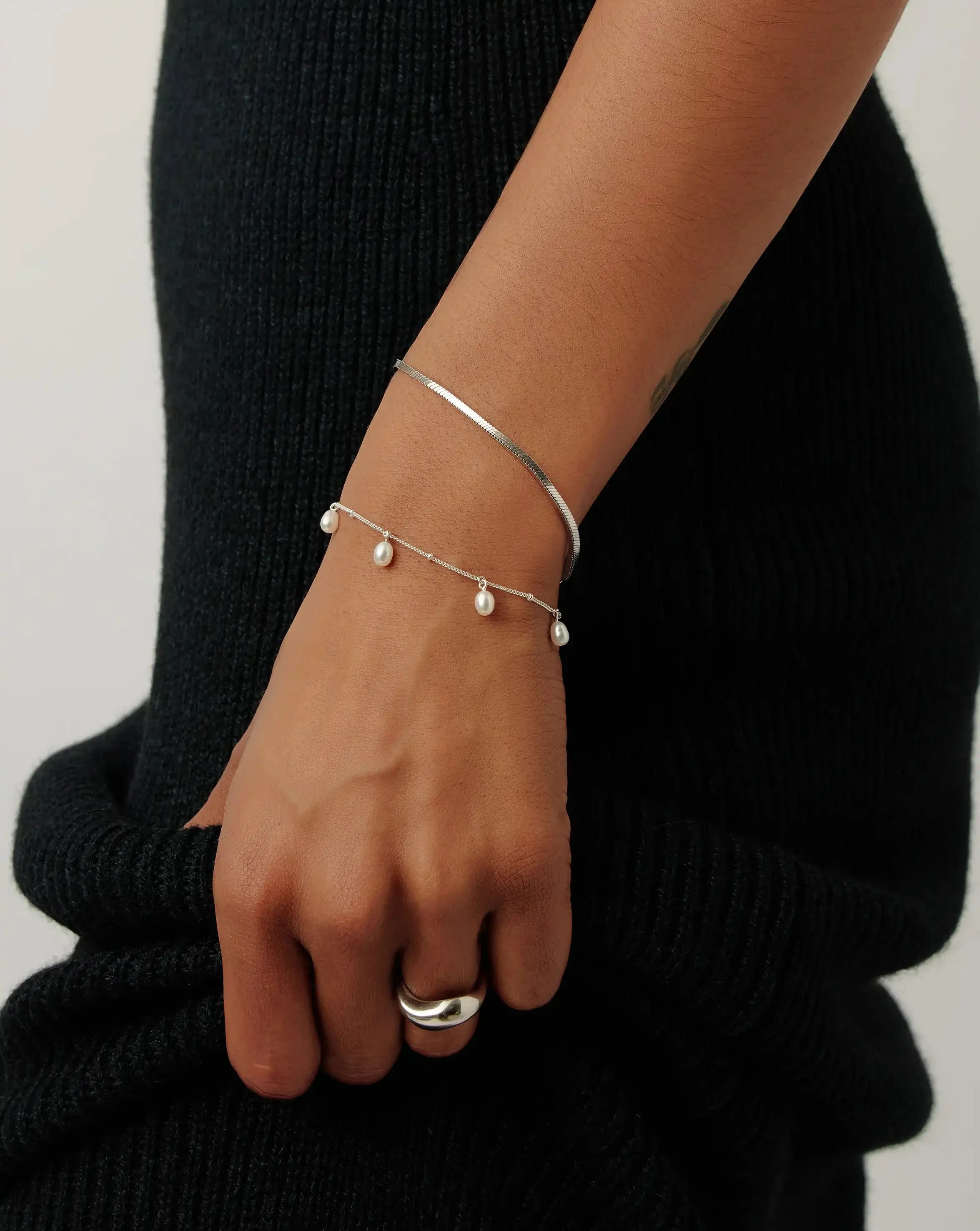 Pearl Baya Baroque Chain Bracelet | Sterling Silver/Pearl - Image 2