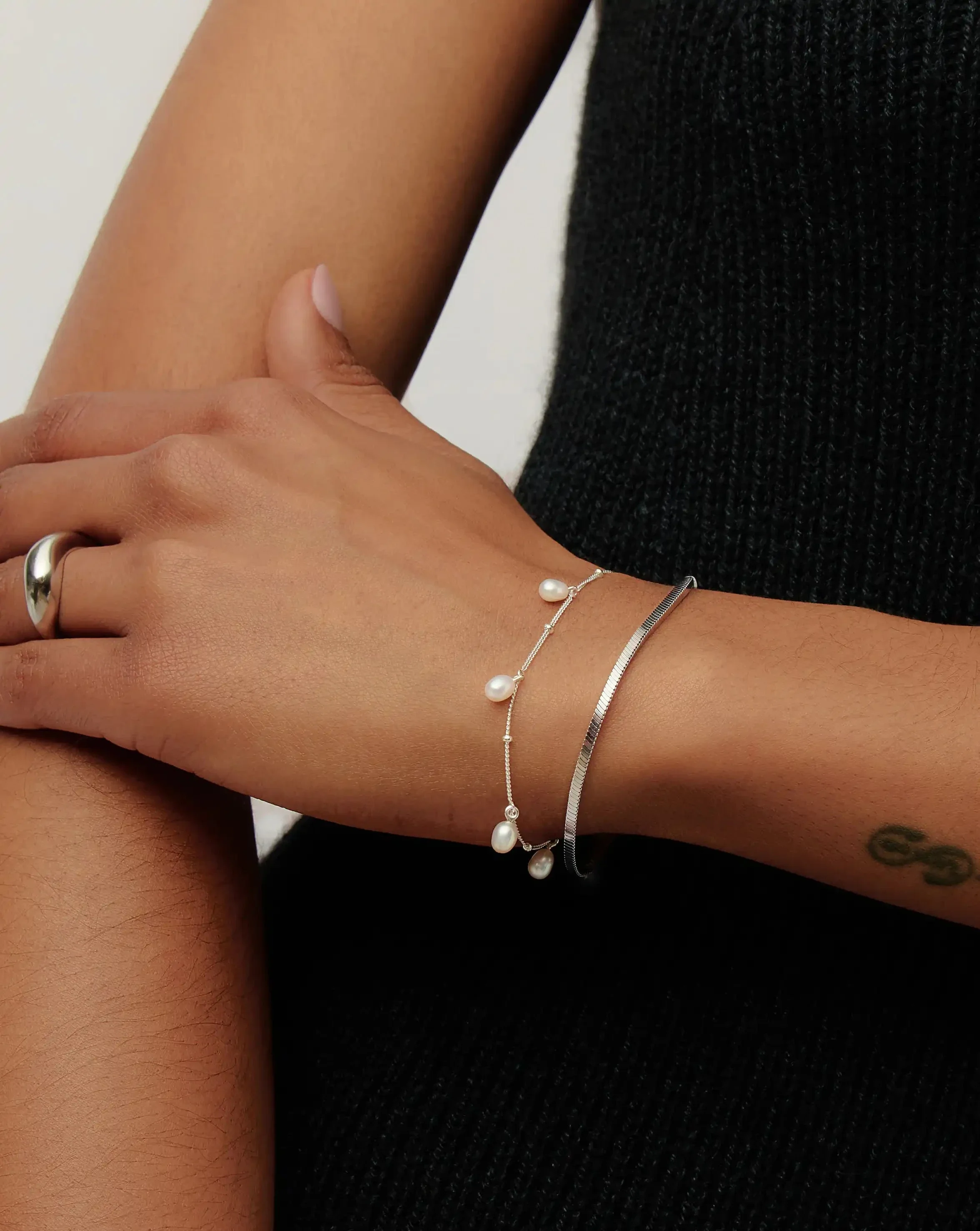 Pearl Baya Baroque Chain Bracelet | Sterling Silver/Pearl - Image 3