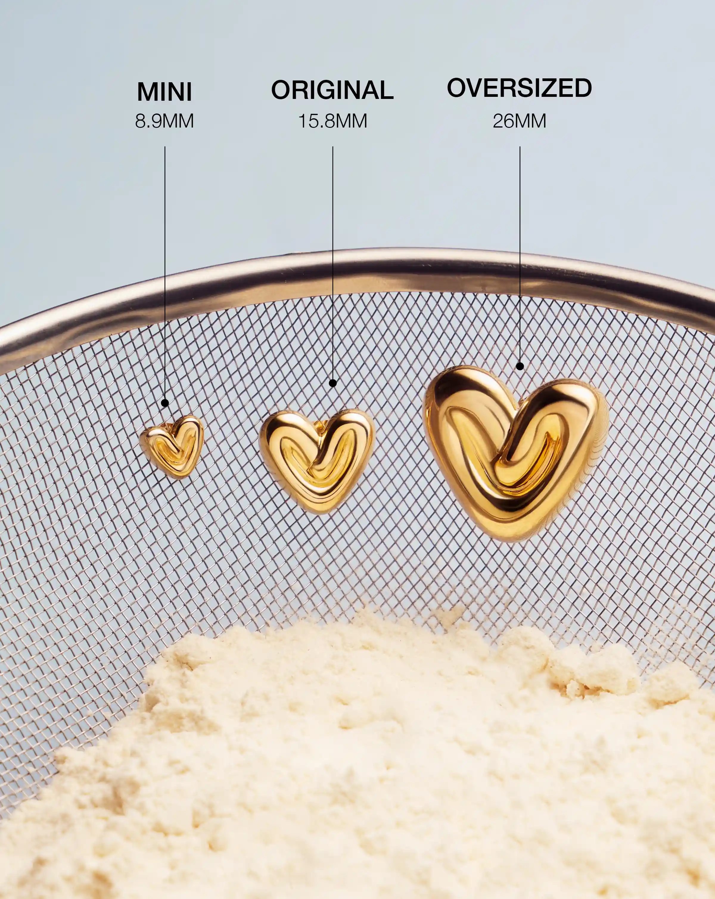 Puffy Heart Mini Stud Earrings |18k Gold Vermeil - Image 4