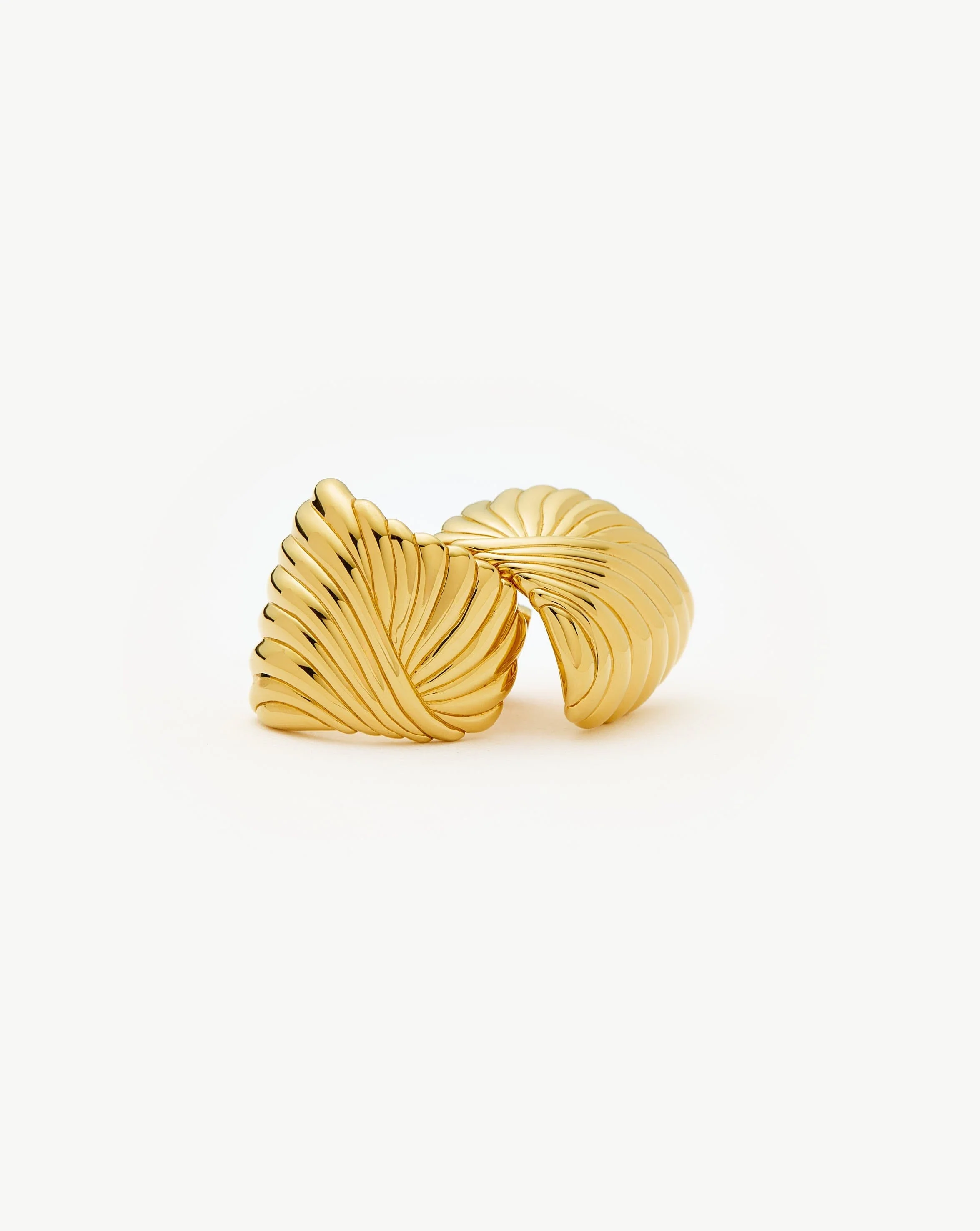 Ripple Stud Earrings | 18k Gold Plated - Image 5