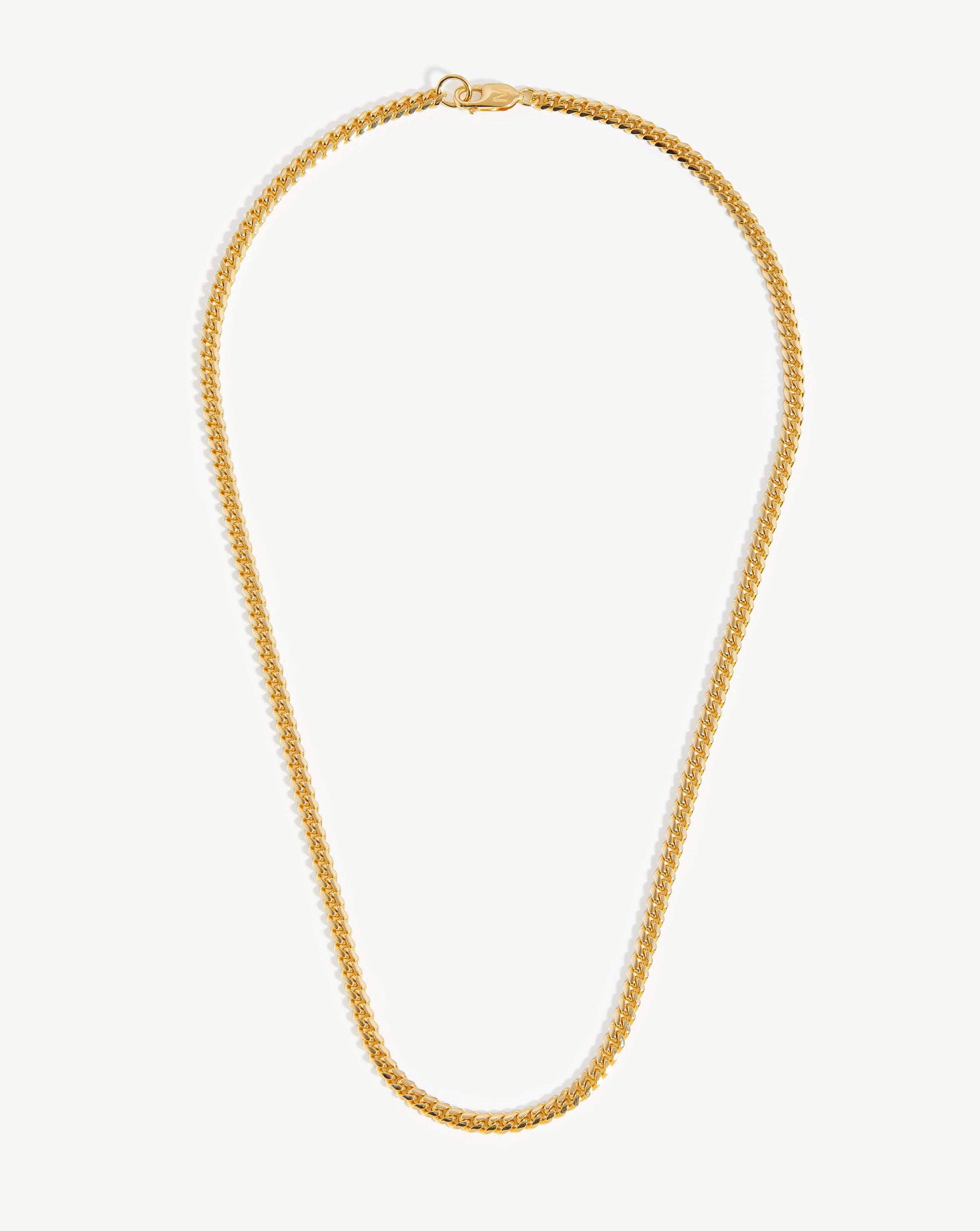 Mens Round Curb Chain Necklace - Image 8