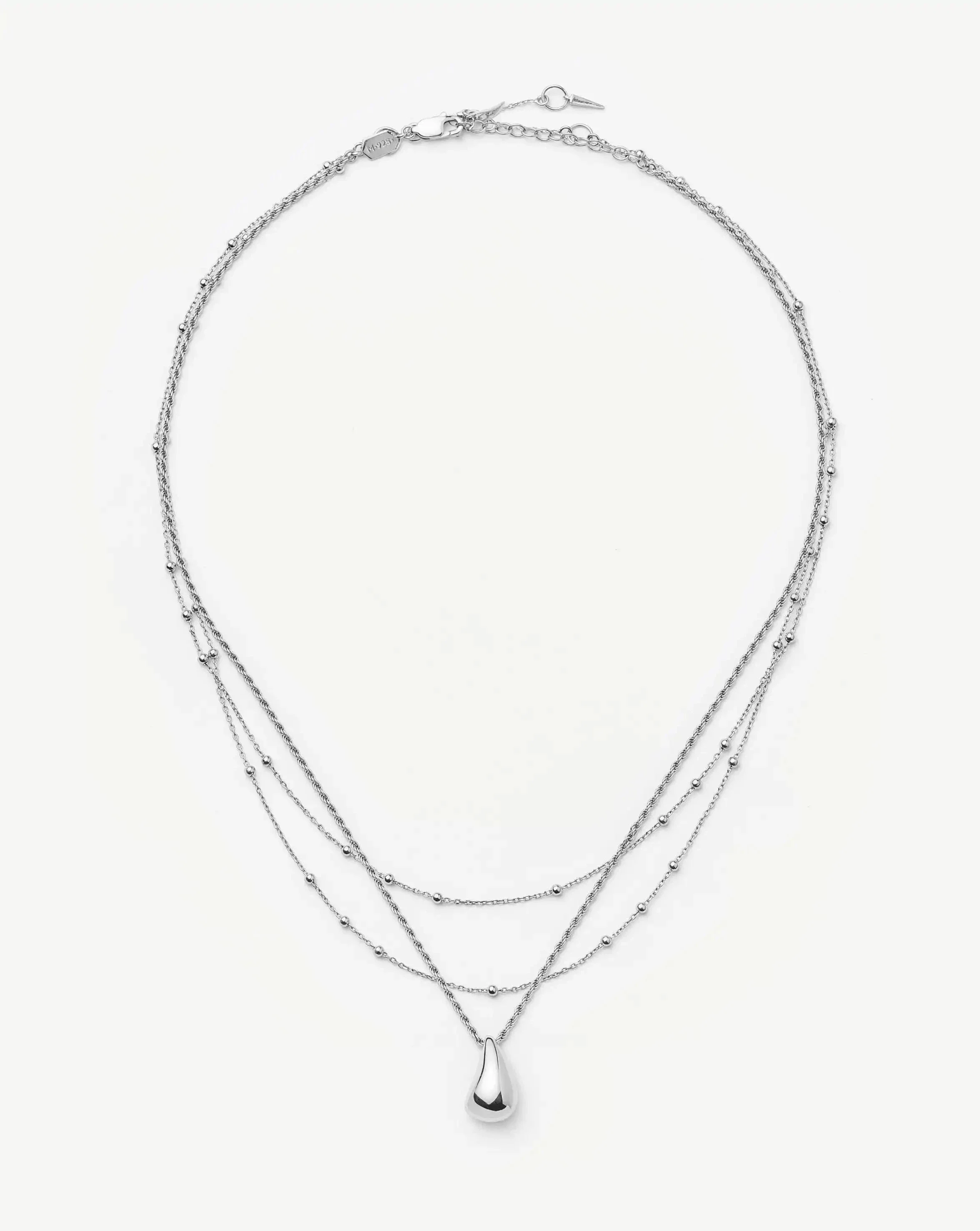 Savi Droplet Pendant & Double Necklace Set | Sterling Silver - Image 5