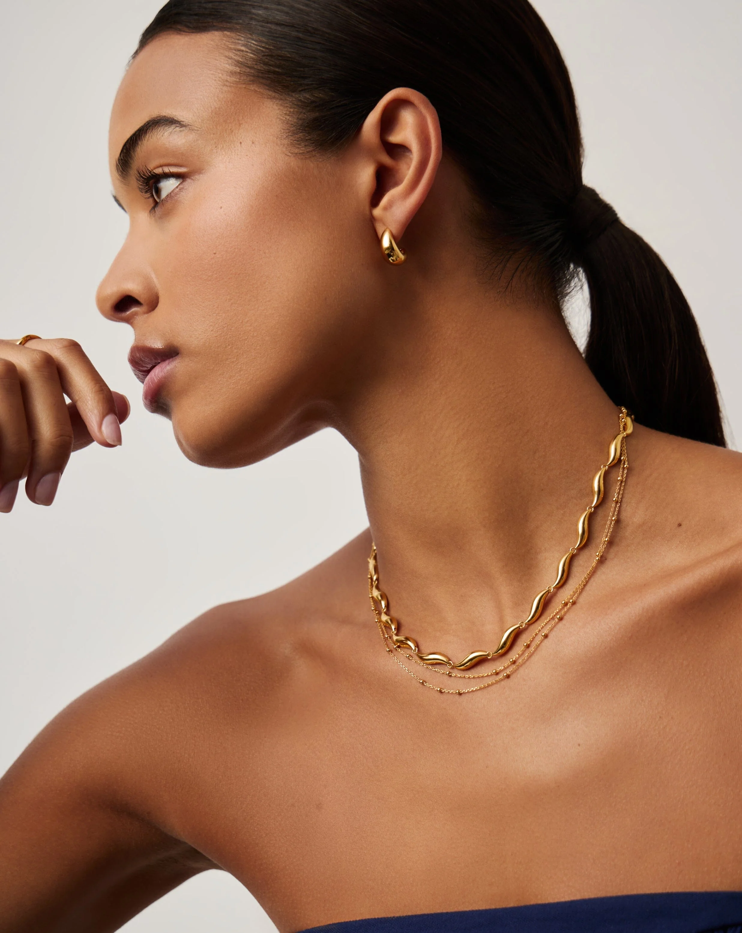 Savi Signature Link Chain Necklace | 18k Gold Plated - Image 3