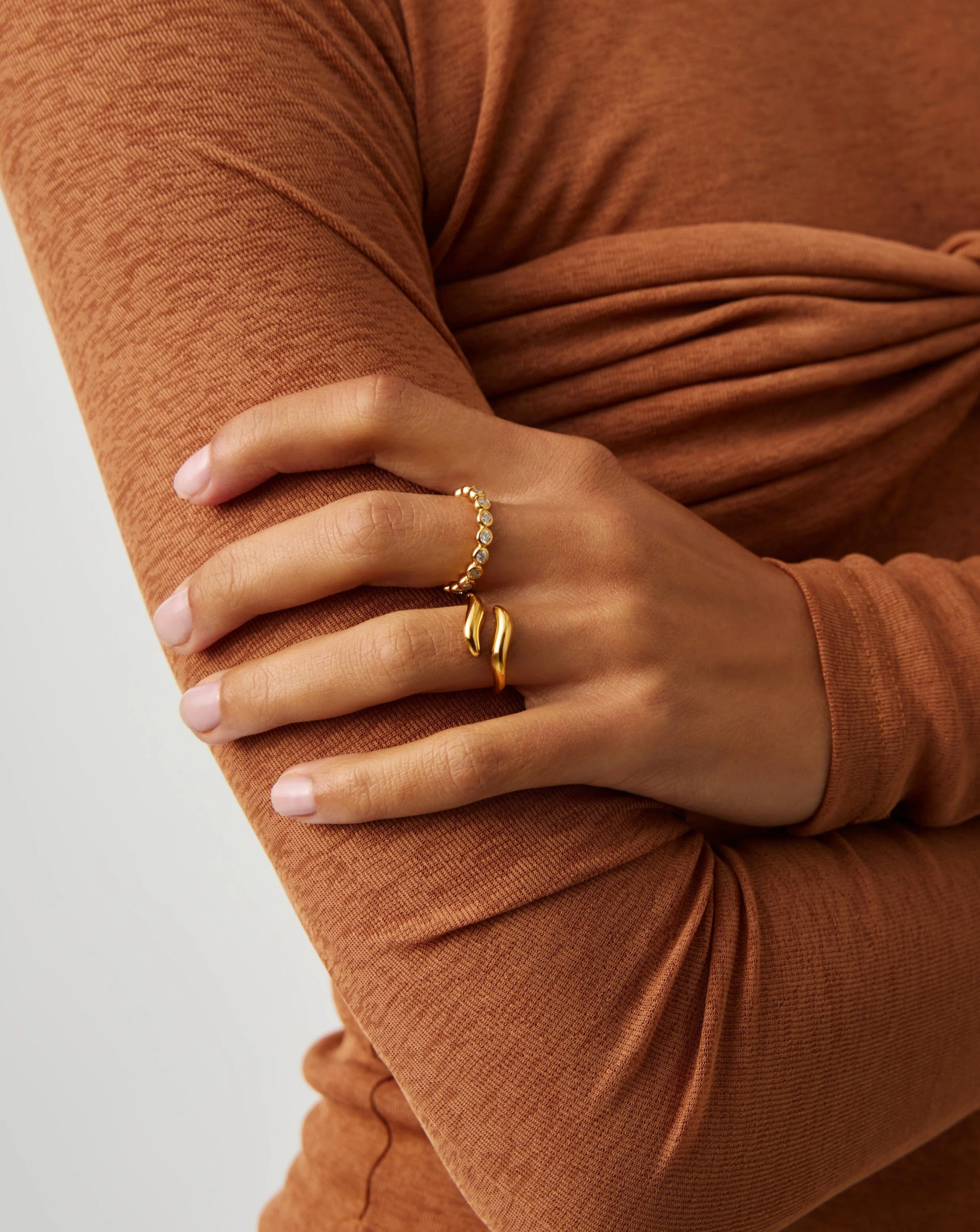 Savi Signature Open Ring | 18k Gold Vermeil - Image 6