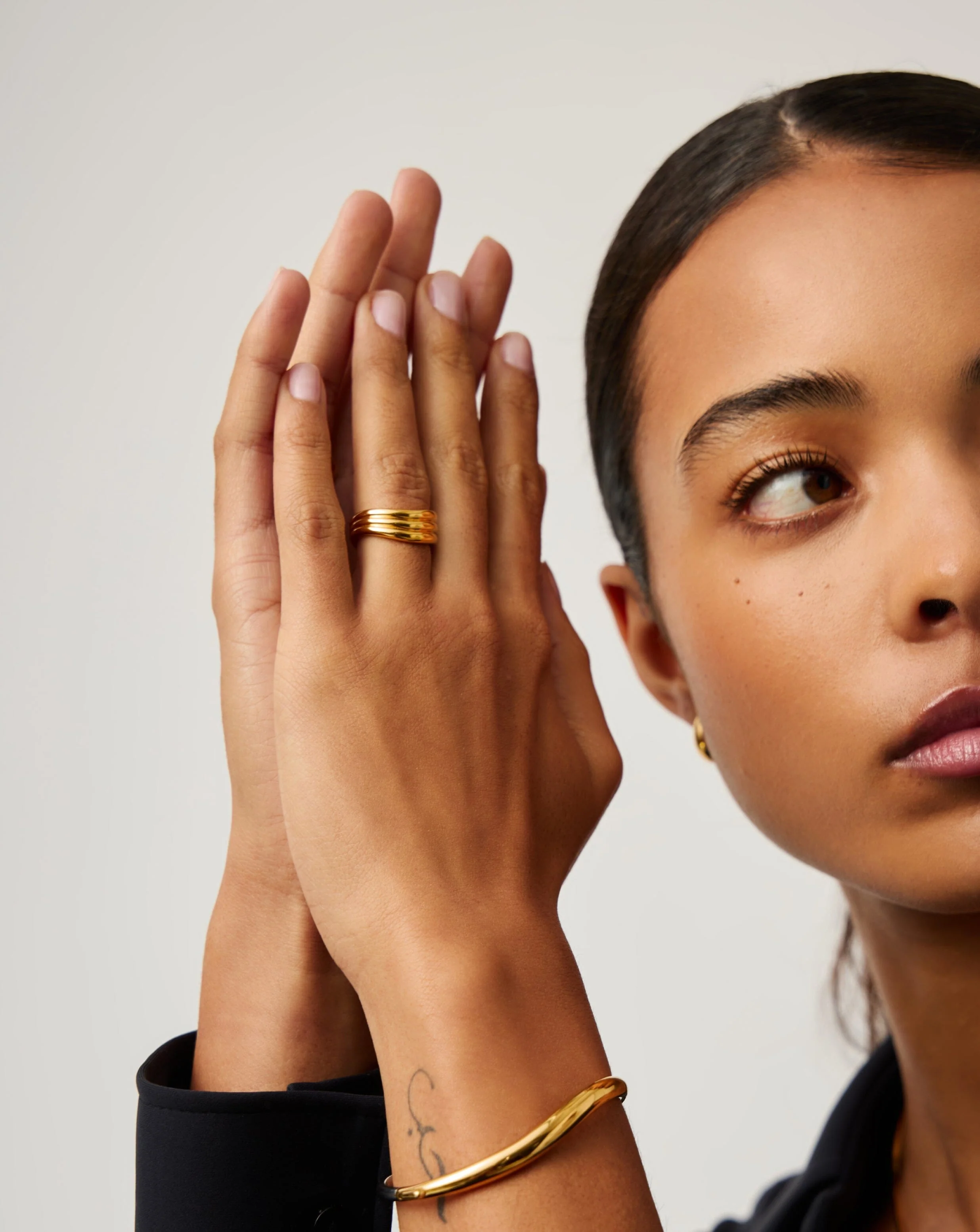 Savi Signature Triple Ring | 18k Gold Plated - Image 2