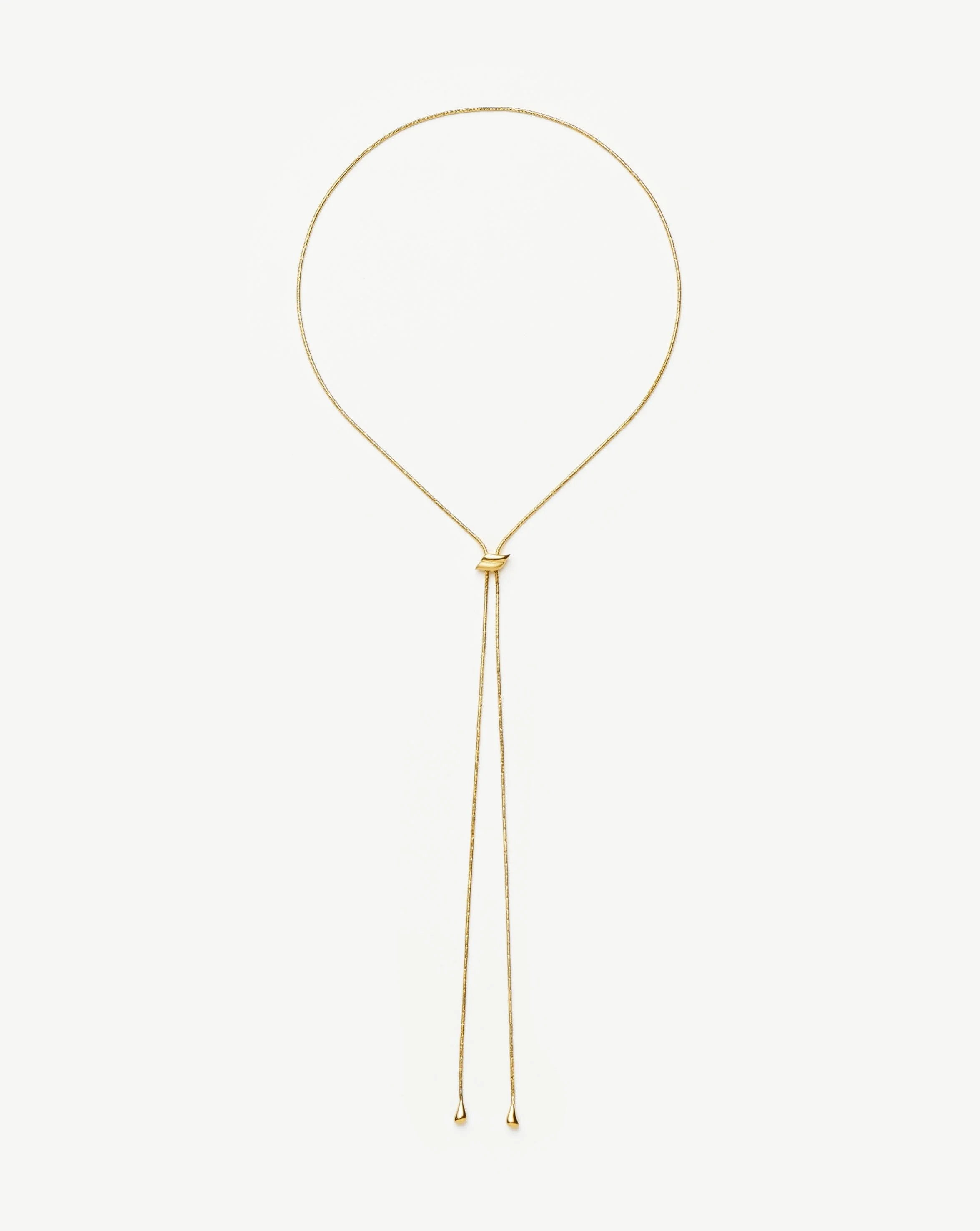 Savi Slider Lariat Chain Necklace | 18k Gold Vermeil