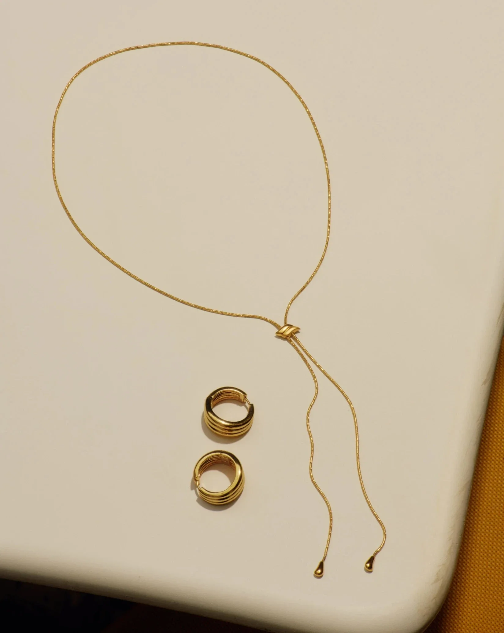Savi Slider Lariat Chain Necklace | 18k Gold Vermeil - Image 7