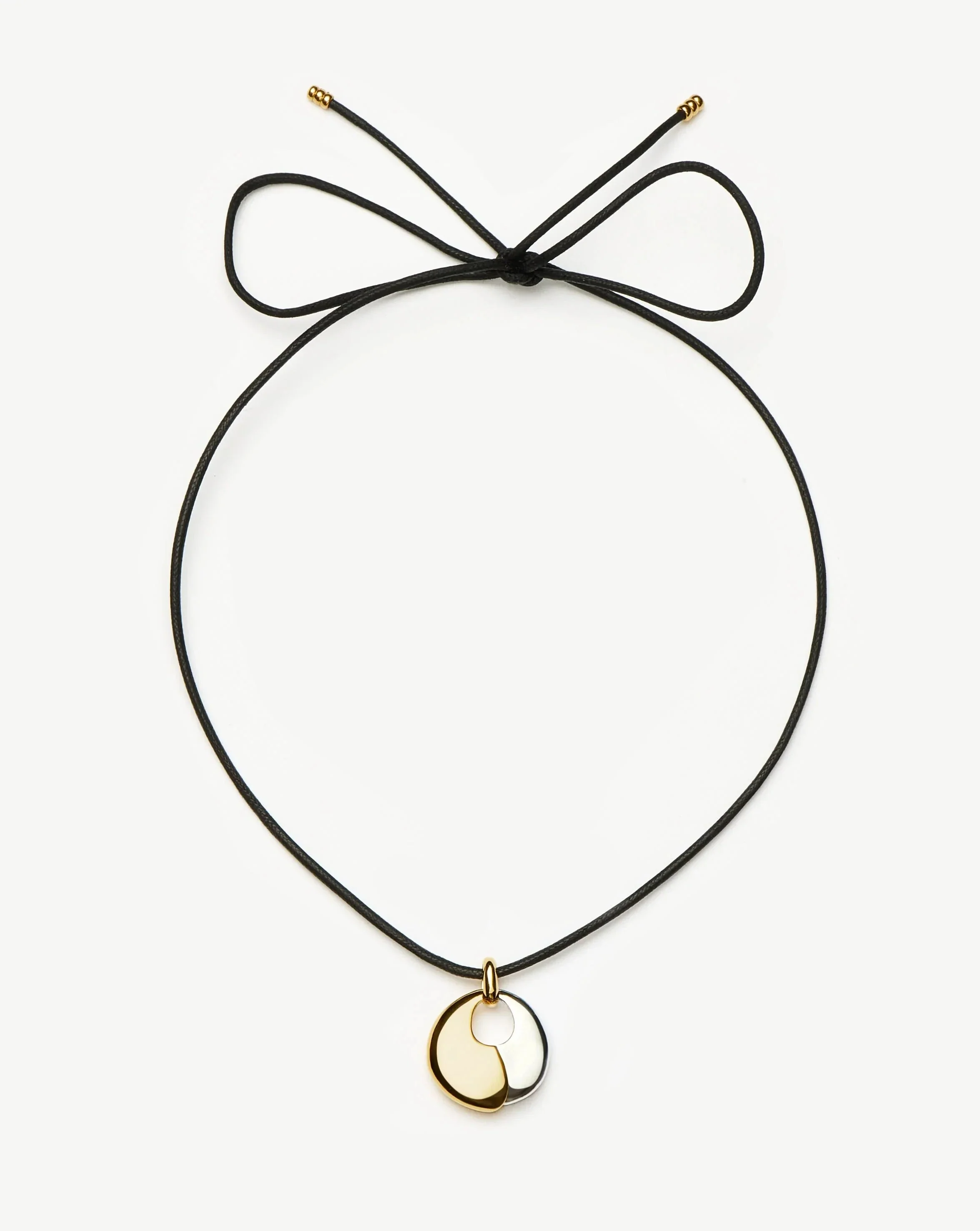 Sculptural Pebble Pendant Necklace Set | Mixed Metal - Image 4