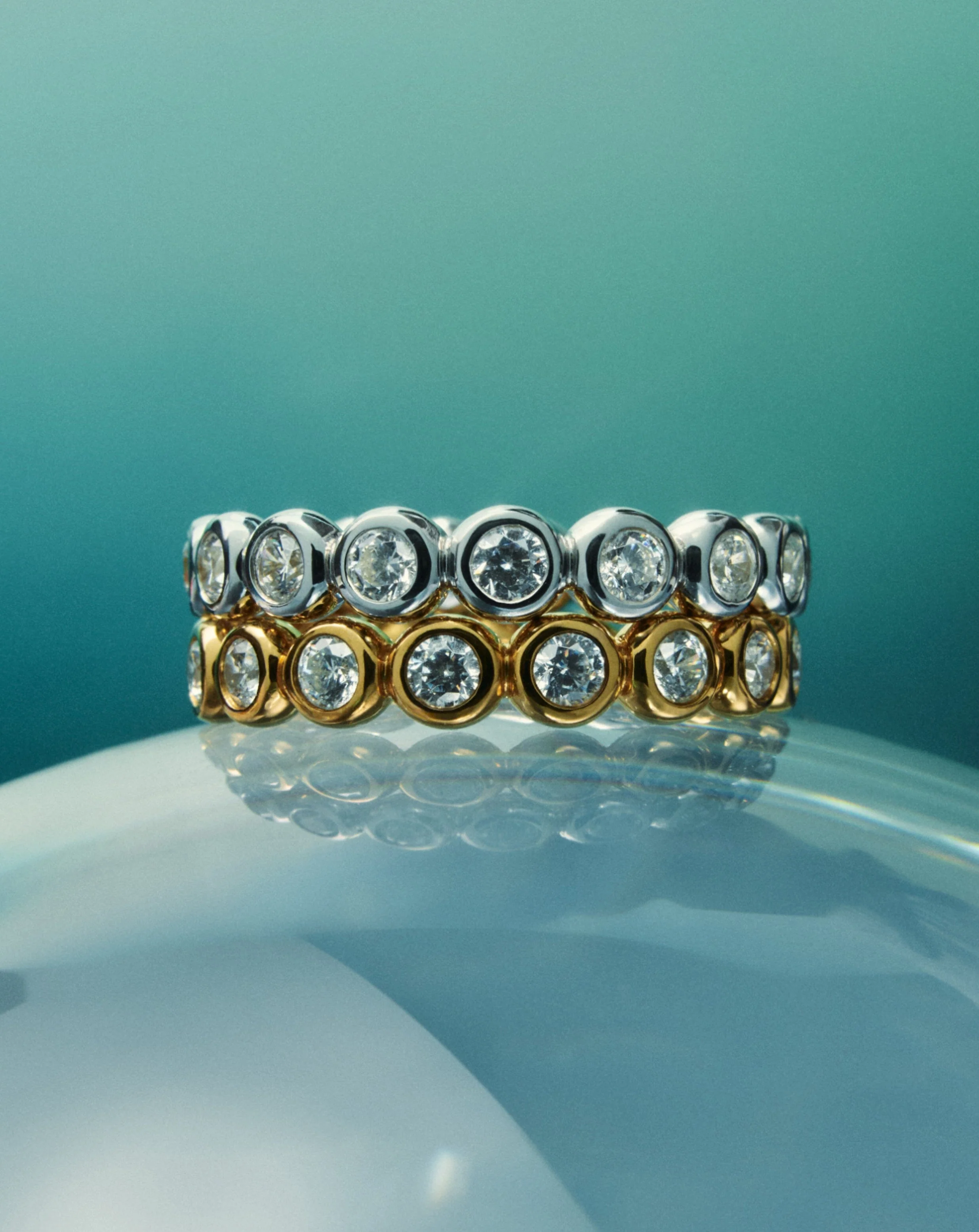 Tennis Eternity Stacking Ring | 18k Gold Vermeil/Cubic Zirconia - Image 7
