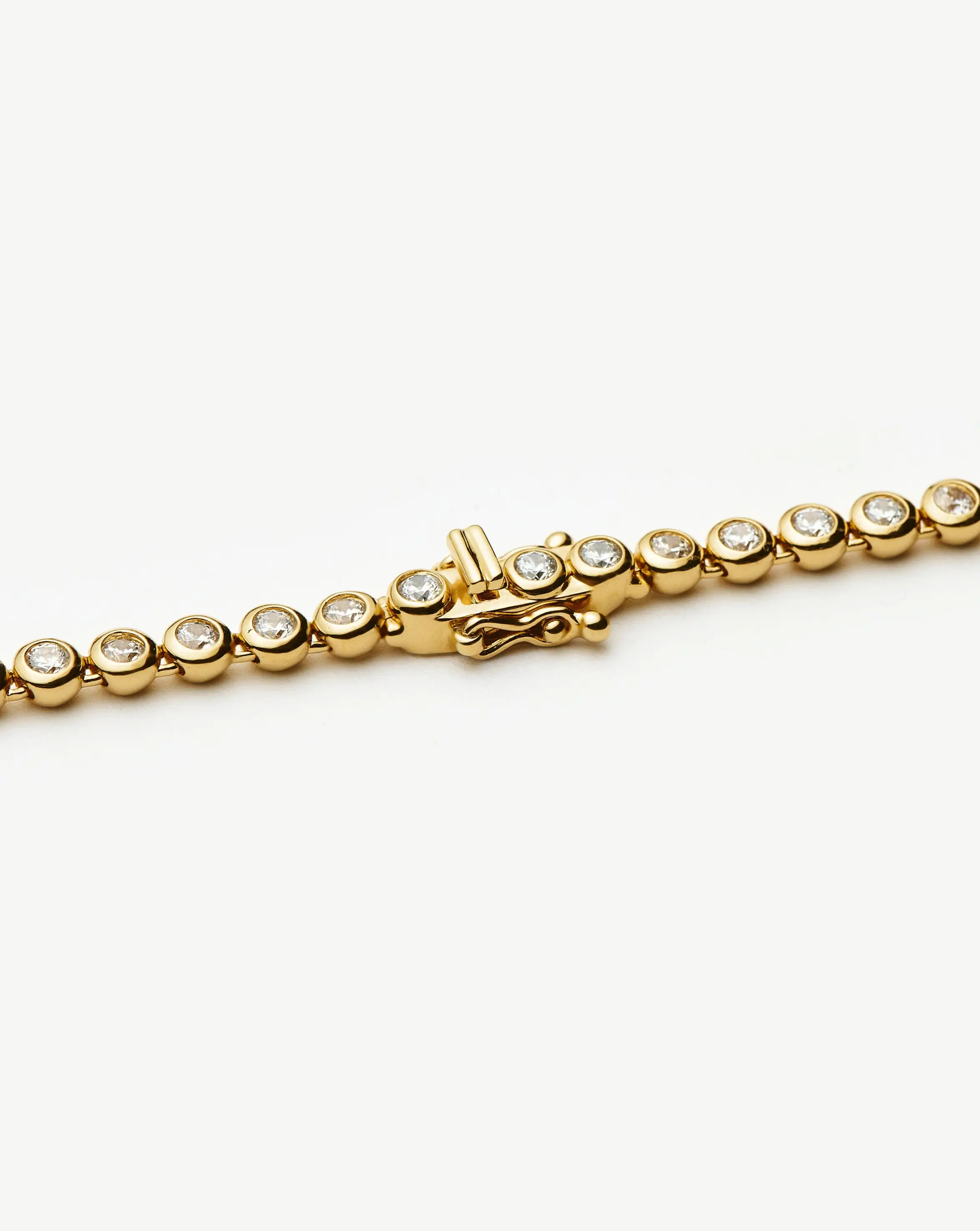 Tennis Round Bracelet | 18k Gold Vermeil/Emerald Green Nano-crystal - Image 9