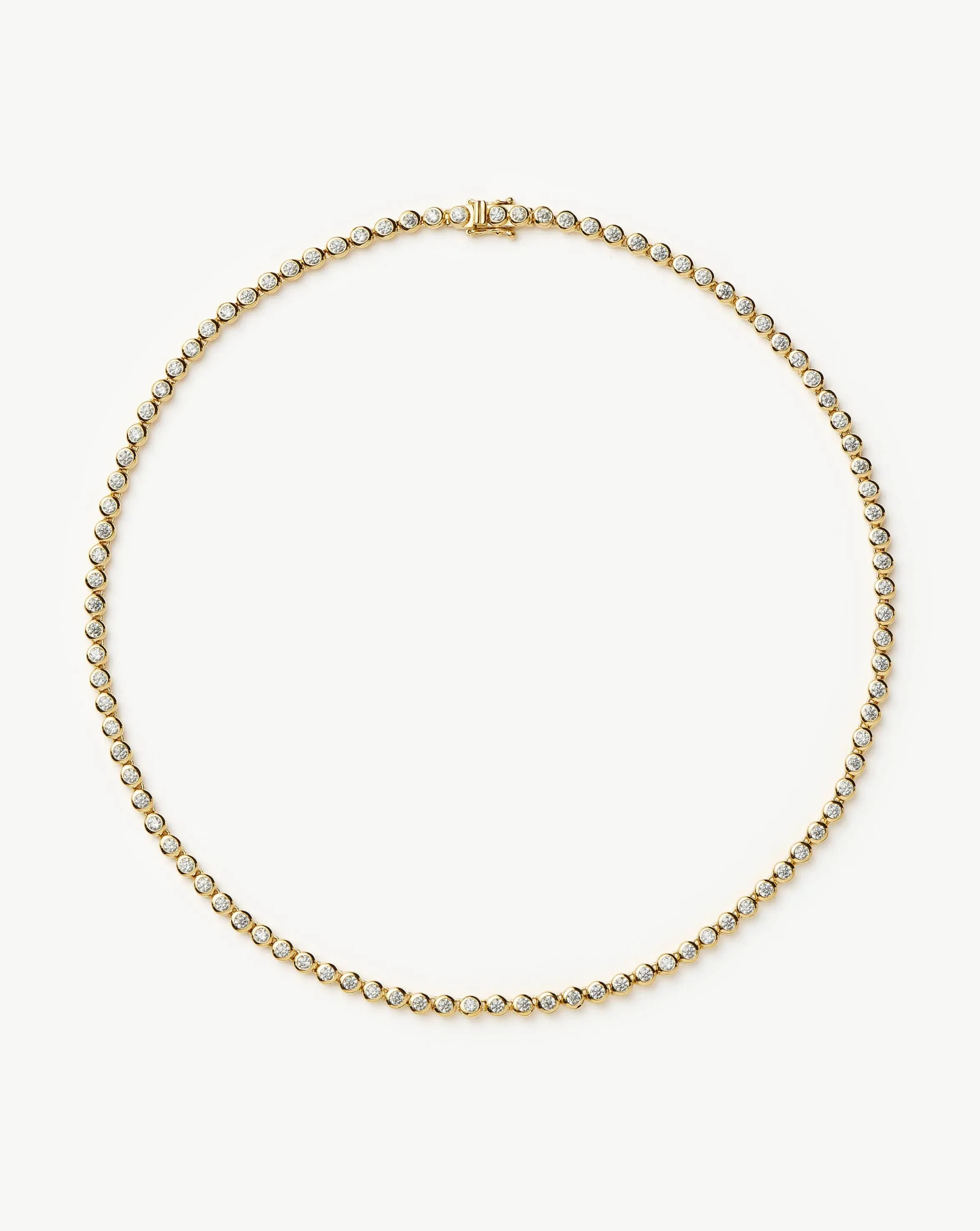 Tennis Round Necklace | 18k Gold Plated/Cubic Zirconia - Image 5