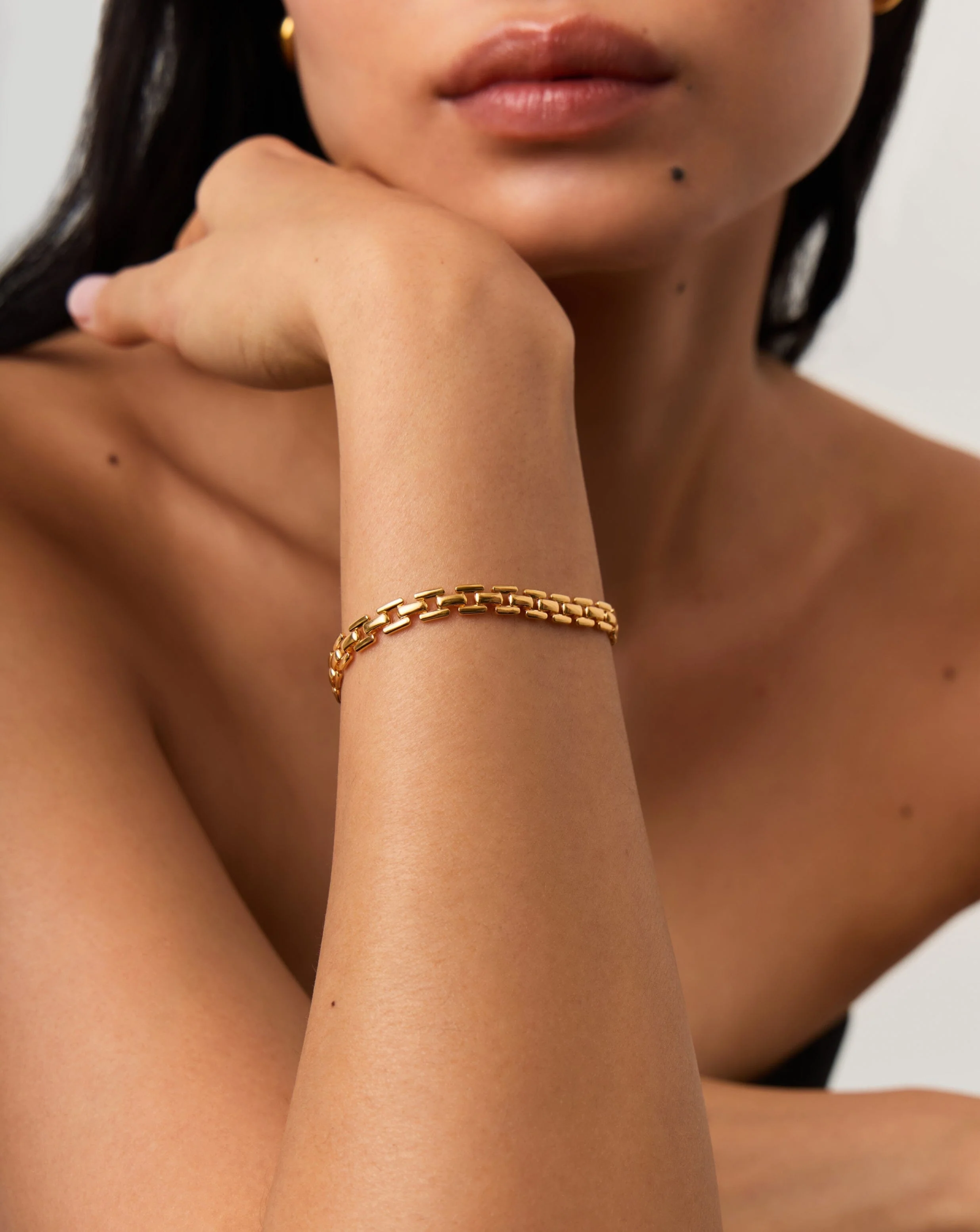 Timepiece Link Chain Bracelet | 18k Gold Plated - Image 2