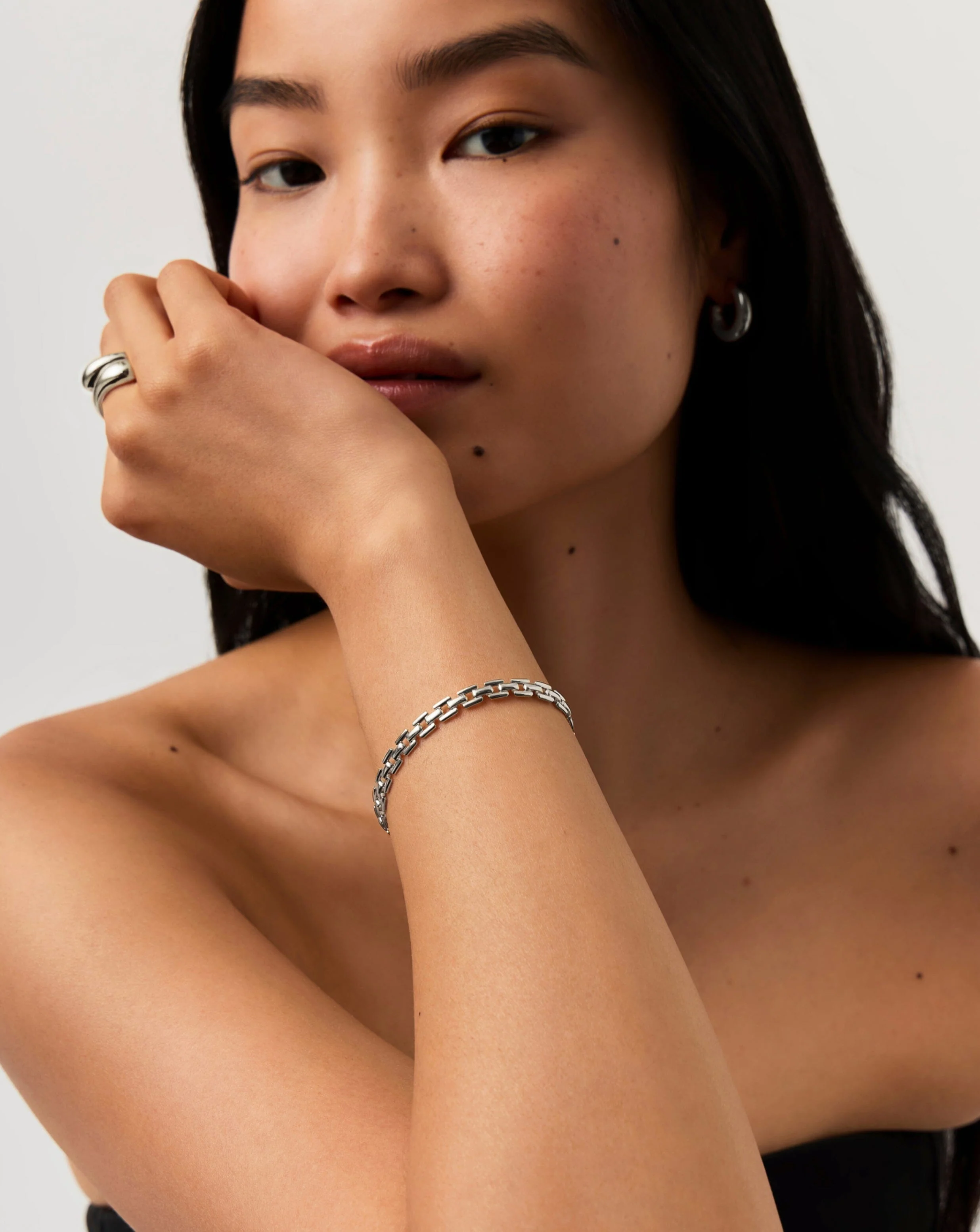 Timepiece Link Chain Bracelet | Silver Plated - Image 3