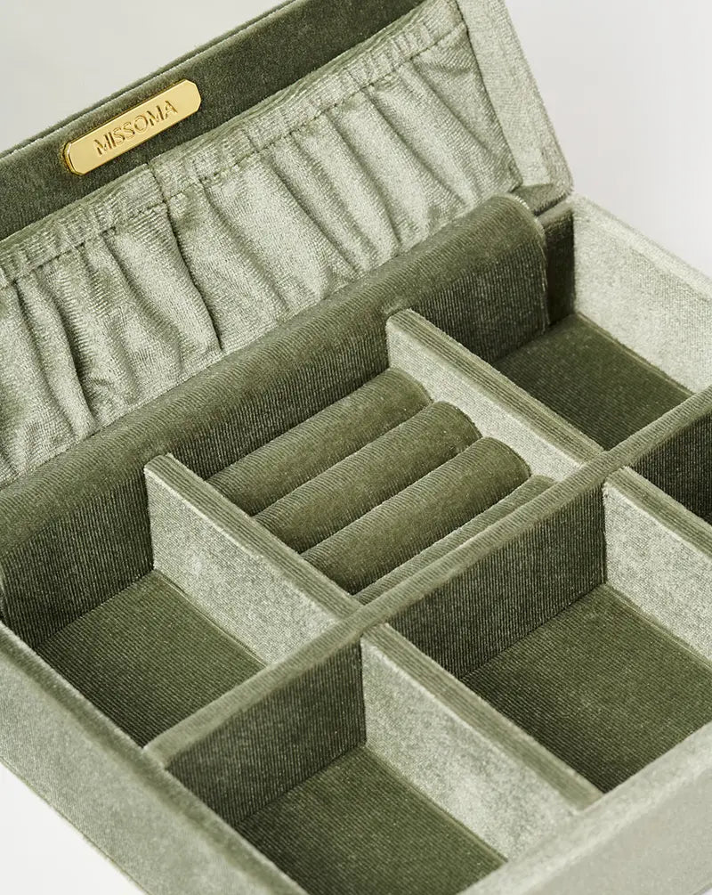 Velvet Jewelry Box | Sage Green - Image 3